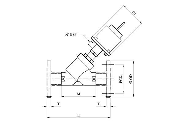 Exporter of angle type seat valves drawing india