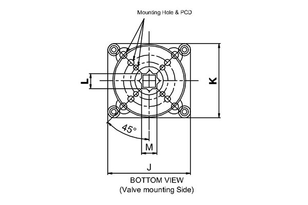 electrical motorized actuator double acting modulating drawing