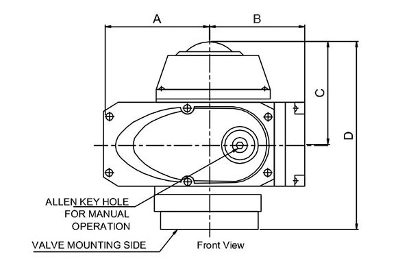 electrical motorized actuator double acting modulating drawing India