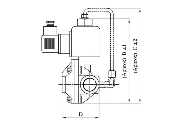 pilot operated diaphragm type solenoid valve drawing