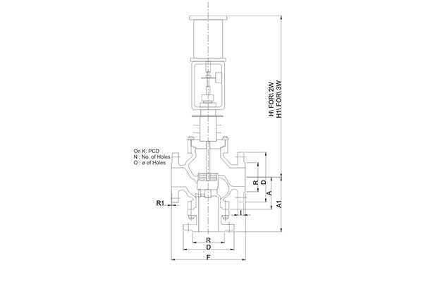 pneumatic open cylinder control valve drawing