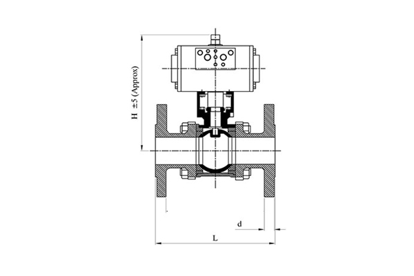 Pneumatic Actuator Ball Valve Flanged End Exporter in India