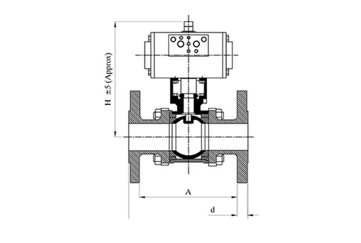 Pneumatic Actuator Ball Valve Screwed end Supplier in Ahmedabad